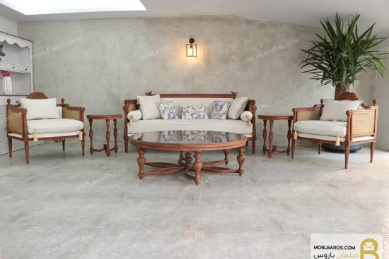 مبل آیدا نادری ، کلاسیک و جدید مدل کاجی خرید مبل باروس 2536 (9)