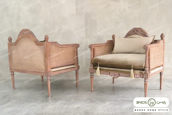 مبل تک نفره کاجی خرید مبل باروس 9594 (1)