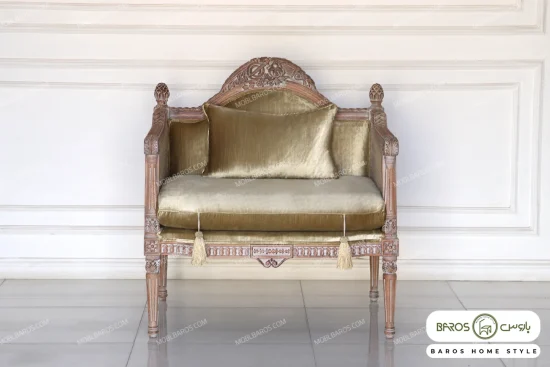 مبل تک نفره کاجی کد 4 خرید مبل باروس 9595 (1)