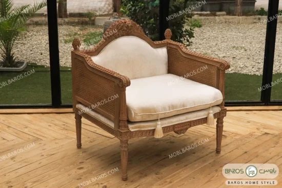مبل تک نفره کلاسیک جدید کاجی کد ۴ (3)