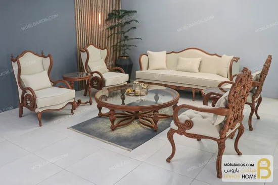 مبل سلطنتی و کلاسیک کینگ خرید مبل باروس 4475 (2)
