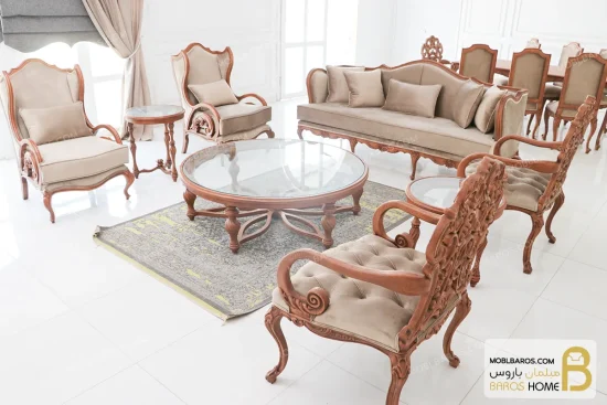 مبل سلطنتی و کلاسیک کینگ خرید مبل باروس 897 (2)