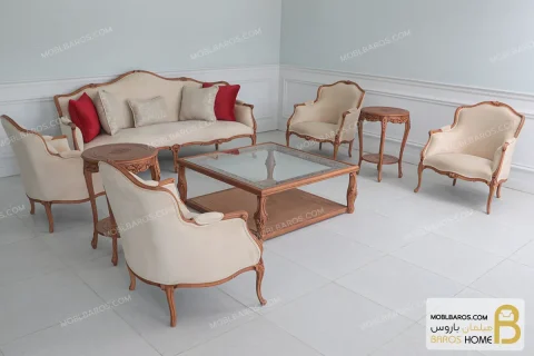 مبل نئو کلاسیک لورنزو تایپ B کد ۳ خرید مبل باروس 6559 (5)