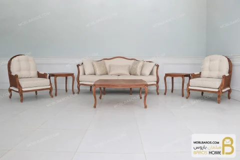 مبل کلاسیک راشل پلاس و تک نفره روما خرید مبل باروس 659 (1)