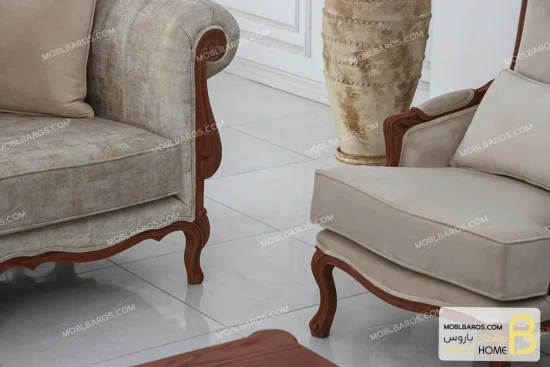مبل کلاسیک رومینا و چستر نیکا خرید مبل باروس 65 (1)