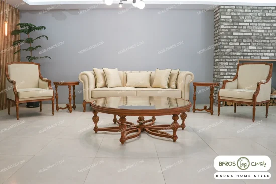 مبل کلاسیک و ترکیبی ۱۱ نفره کاجی خرید باروس 5 (13)