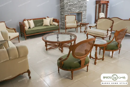 مبل کلاسیک و ترکیبی ۱۱ نفره کاجی خرید باروس 5 (4)