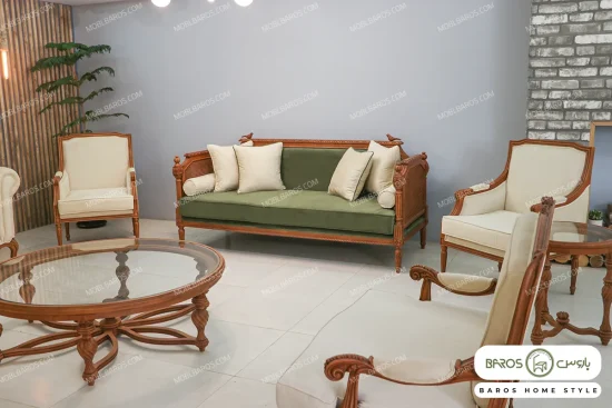 مبل کلاسیک و ترکیبی ۱۱ نفره کاجی خرید باروس 5 (8)