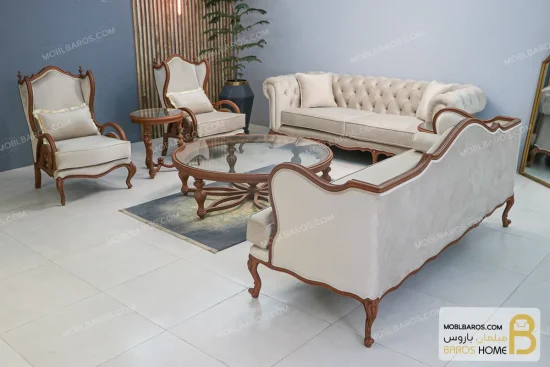 مبل کلاسیک و راحتی ۷ نفره کینگ و جورجیا چستر خرید مبل باروس 56 (2)