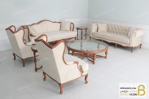 مبل کلاسیک و مبل راحتی ترکیبی کینگ و چستر کد ۲ خرید مبل باروس 58 (1)