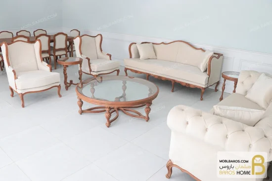 مبل کلاسیک و مبل راحتی ترکیبی کینگ و چستر کد ۲ خرید مبل باروس 58 (2)