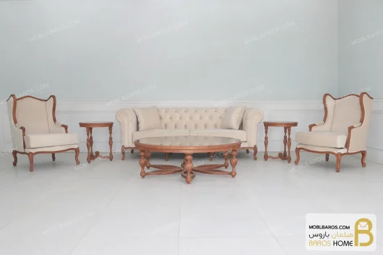 مبل کلاسیک و مبل راحتی ترکیبی کینگ و چستر کد ۲ خرید مبل باروس 58 (6)