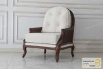 مبل کلاسیک چوبی گندم و کاجی خرید مبل باروس 569 (10)