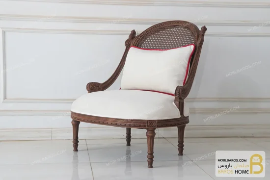 مبل کلاسیک چوبی گندم و کاجی خرید مبل باروس 569 (9)