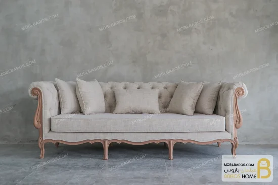 مبل کلاسیک گندم و چستر نیکا خرید مبل باروس 778 (8)