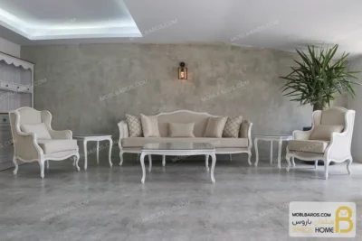 مبل کلاسیک ۸ نفره راشل پلاس و رومینا ساده خرید مبل باروس 5698 (5)