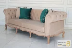 مبل کلاسیک ۸ نفره کاجی و مبل راحتی جورجیا چستر خرید مبل باروس 87 (1)