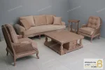 مبلمان کلاسیک ترکیب ژینو و مبل تک روما خرید مبل باروس (1)