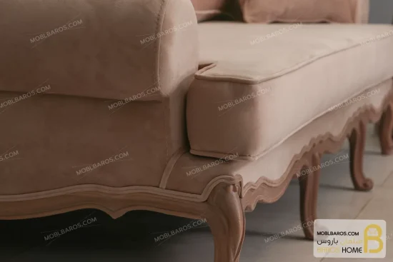 مبلمان کلاسیک ترکیب ژینو و مبل تک روما خرید مبل باروس (4)