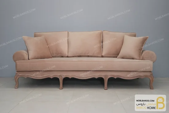 مبلمان کلاسیک ترکیب ژینو و مبل تک روما خرید مبل باروس (5)