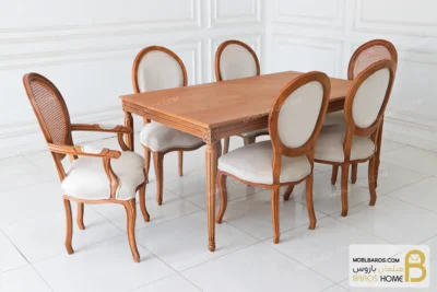 میز ناهارخوری کلاسیک ابزاری طرح گل کد ۳-خرید ناهارخوری باروس (2)