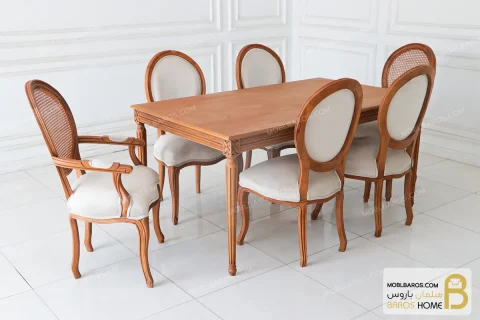 میز ناهارخوری کلاسیک ابزاری طرح گل کد ۳-خرید ناهارخوری باروس (2)