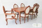 میز ناهارخوری کلاسیک منبتی رومینا با صندلی کینگ و راشل خرید مبل باروس ۱۹۱۲ (3)
