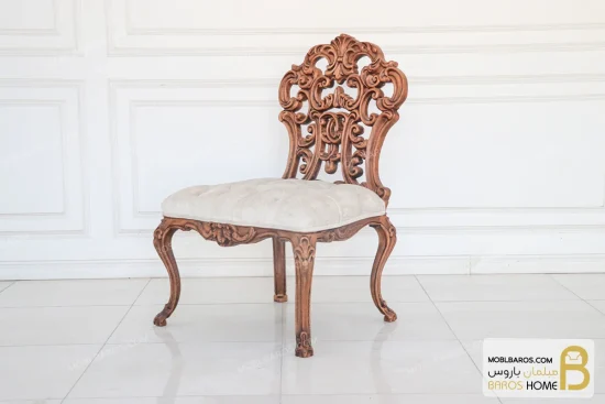 میز ناهارخوری کلاسیک منبتی رومینا با صندلی کینگ و راشل کد ۲-خرید ناهارخوری باروس-86 (2)