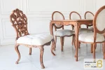 میز ناهارخوری کلاسیک منبتی رومینا با صندلی کینگ و راشل کد ۲-خرید ناهارخوری باروس-86 (2)