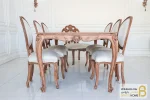 میز ناهارخوری کلاسیک منبتی رومینا با صندلی کینگ و راشل کد ۲-خرید ناهارخوری باروس-86 (4)