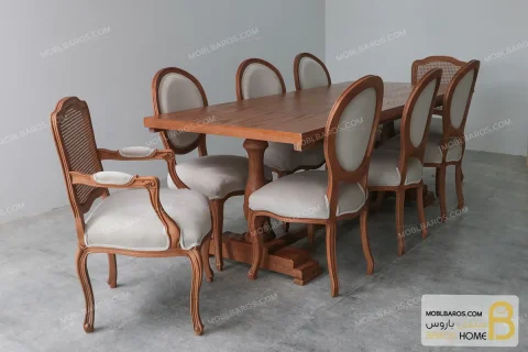 میز ناهارخوری ۸ نفره دکورا کد ۵ خرید میز ناهار خوری باروس 47 (3)