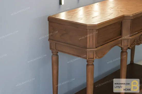 میز کنسول جدید هانیسا مدل ۱۴۰۲ خرید کنسول چوبی باروس598 (1)