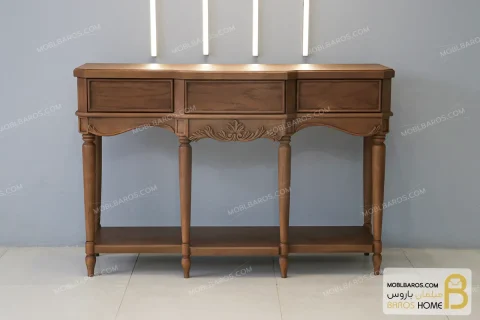 میز کنسول جدید هانیسا مدل ۱۴۰۲ خرید کنسول چوبی باروس598 (2)