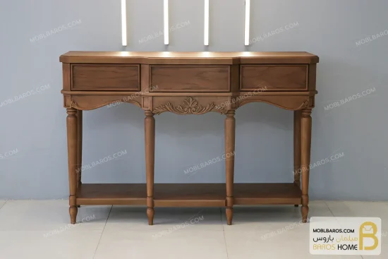 میز کنسول جدید هانیسا مدل ۱۴۰۲ خرید کنسول چوبی باروس598 (2)