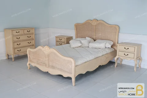 تخت خواب چوبی و سرویس خواب راشل کد ۱۷ خرید تخت باروس 56 (1)