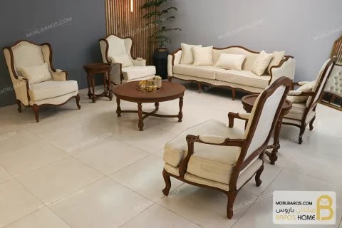 ست مبلمان نئوکلاسیک ابزاری ایتالیایی کد ۵ خرید مبل باروس 55 (1)