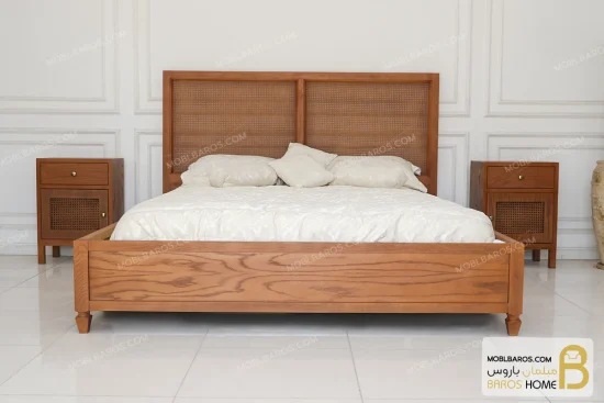 سرویس خواب دو نفره حصیری رونیا کد ۲ باروس (1)