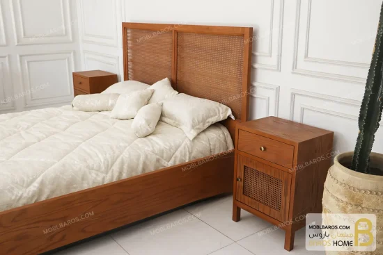 سرویس خواب دو نفره حصیری رونیا کد ۲ باروس (8)