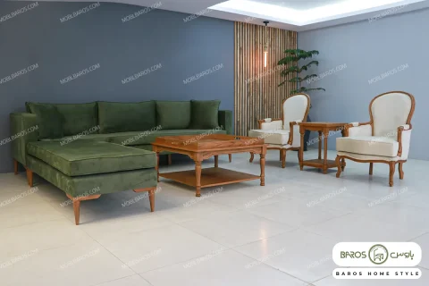 مبل راحتی کلاسیک ال و روما پلاس باروس 85 (2)