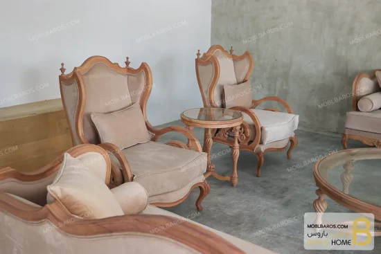 مبل سلطنتی ۱۰ نفره کینگ کد ۳ خرید مبل باروس 74 (5)