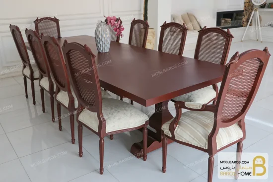 میز ناهارخوری چوبی دکورا سفارشی خرید ناهارخوری باروس 56 (5)