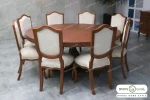 میز ناهارخوری چوبی گرد دکورا با صندلی گندم خرید مبل باروس 29291 (1)