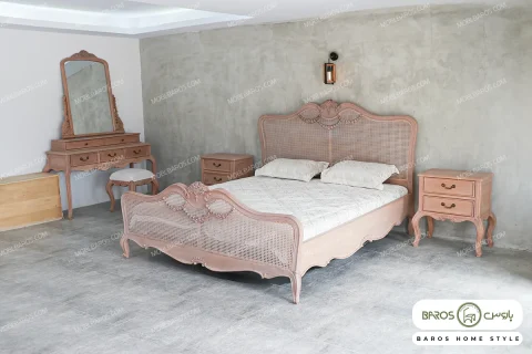 سرویس خواب و تخت خواب چوبی راشل سفارشی کد ۱۰ خرید مبل باروس 56 (9)