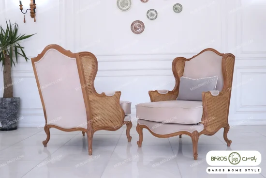 مبل تک نفره کویین حصیری خرید مبل باروس 59593 (2)