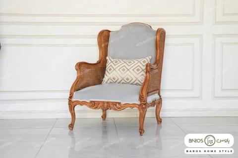 مبل تک‌نفره کویین رومینا حصیری خرید باروس