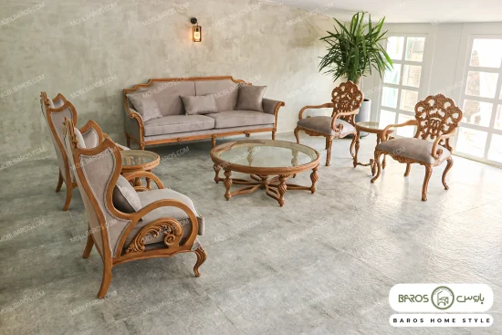 مبل کلاسیک کینگ و کاناپه کارن کد ۲ خرید باروس 5 (1)