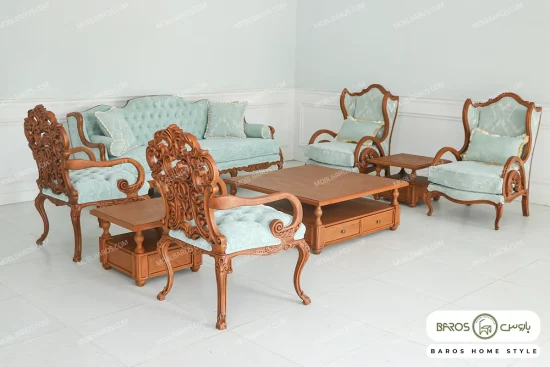 مبل کلاسیک ۷ نفره کینگ و رومینا کد ۲ خرید باروس 5 (1)