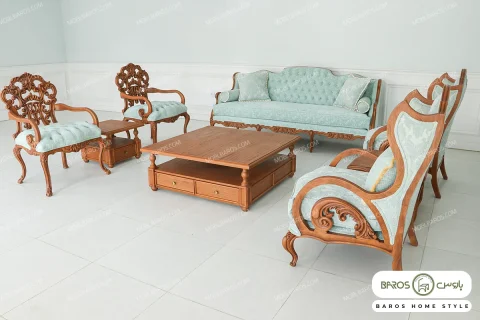 مبل کلاسیک ۷ نفره کینگ و رومینا کد ۲ خرید باروس 5 (2)