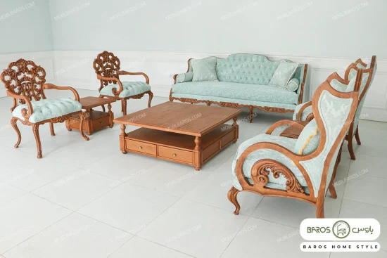 مبل کلاسیک ۷ نفره کینگ و رومینا کد ۲ خرید باروس 5 (2)