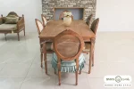 میز ناهارخوری و غذاخوری نئوکلاسیک چوبی جدید کاجی کد ۲ خرید باروس 65 (4)